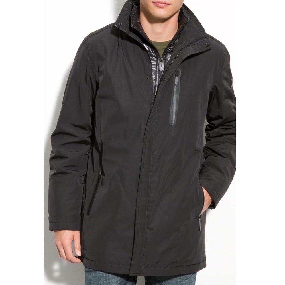 Tech By Tumi Black Insulated Jacket / Rain Coat